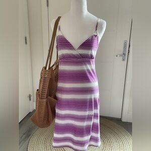 ***ROXYS Girls/Women’s  Purple and White Striped sundress.